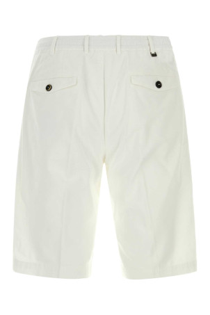 White stretch corduroy bermuda shorts PT TORINO (CBBTJKZA0CL1VT97)