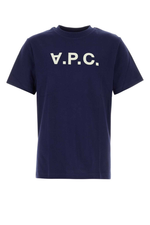 Navy blue cotton t-shirt A.P.C. (COHMBM26384)