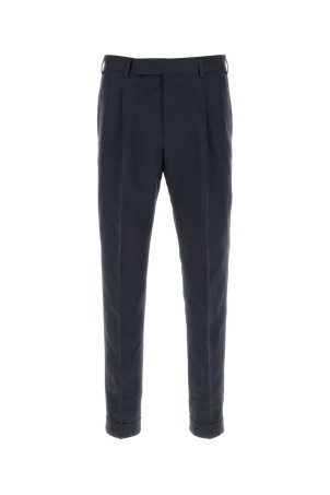 Navy blue linen blend pant PT TORINO (CORSZAZ40FWDPU38)