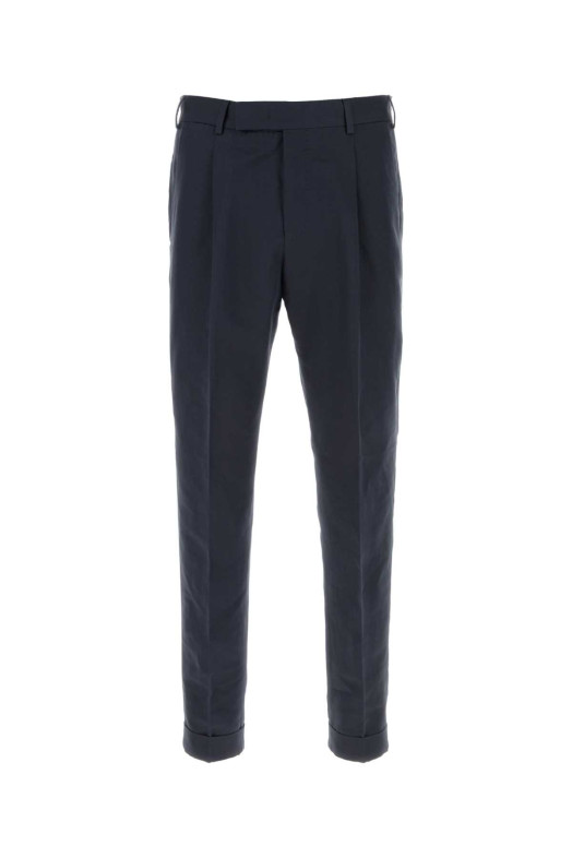 Navy blue linen blend pant PT TORINO (CORSZAZ40FWDPU38)