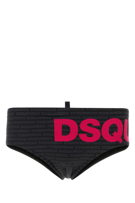 Printed stretch nylon swimming brief DSQUARED (D7B356550)