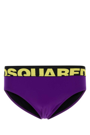 Purple stretch nylon swimming brief Blue DSQUARED (D7B356550)