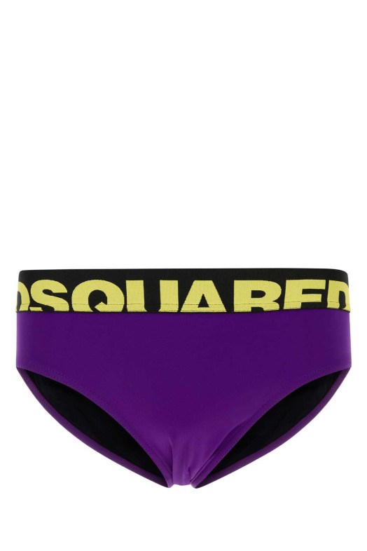 Purple stretch nylon swimming brief Blue DSQUARED (D7B356550)