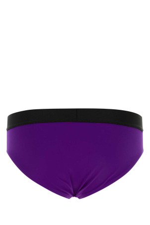 Purple stretch nylon swimming brief Blue DSQUARED (D7B356550)