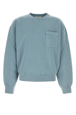 Powder light-blue cotton sweatshirt MARNI (FUMU0151GXUSCY95)