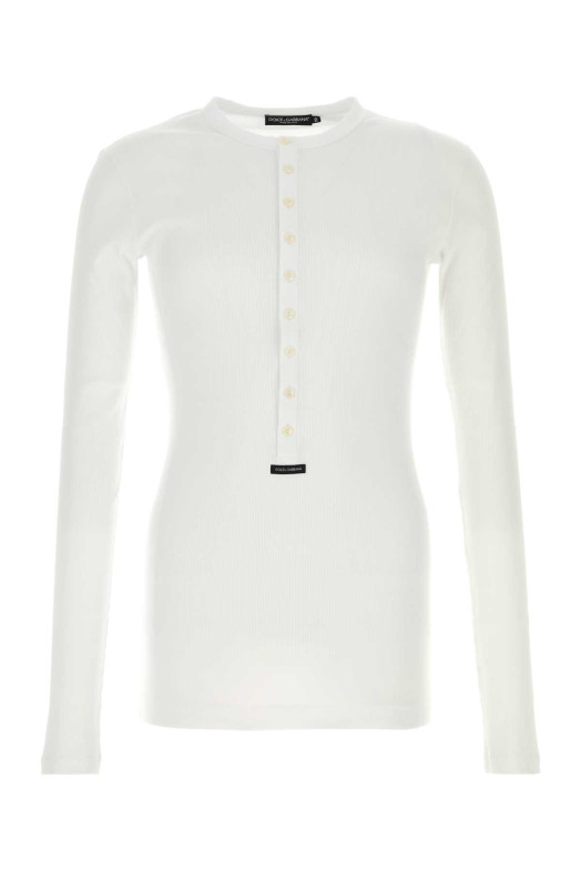 White cotton t-shirt Multicolor DOLCE & GABBANA (G8PG8TG7P3J)