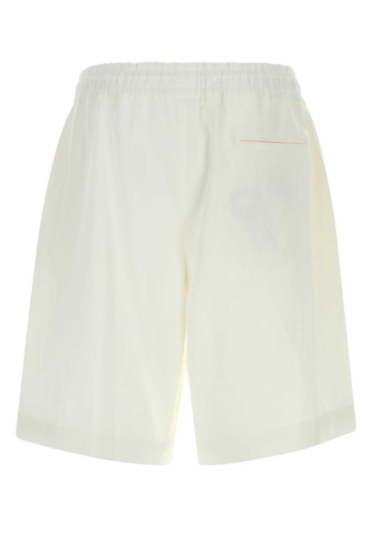 White linen bermuda shorts GIORGIO ARMANI (GM001626TE10954)