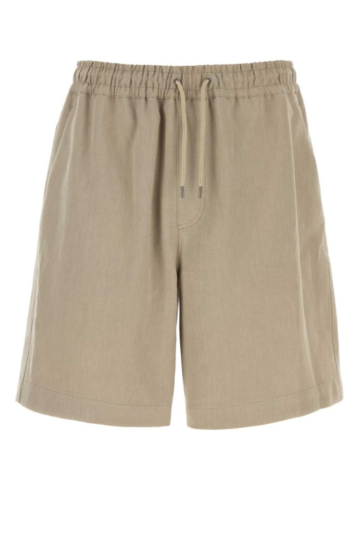 Dove grey linen bermuda shorts GIORGIO ARMANI (GM001626TE10954)