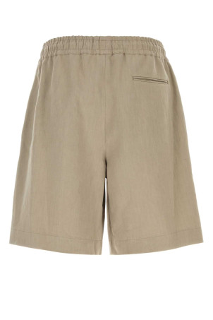 Dove grey linen bermuda shorts GIORGIO ARMANI (GM001626TE10954)
