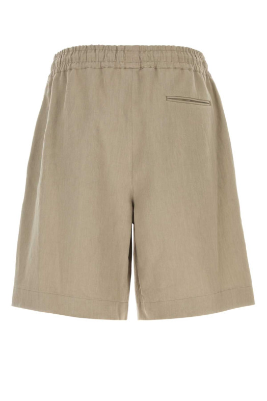 Dove grey linen bermuda shorts GIORGIO ARMANI (GM001626TE10954)