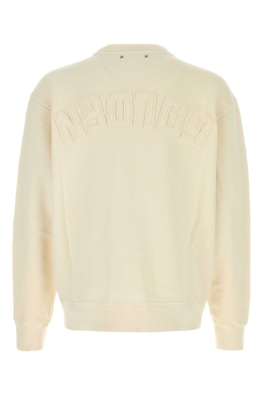 Ivory cotton oversize sweatshirt GOLDEN GOOSE DELUXE BRAND (GUP01872P001579)