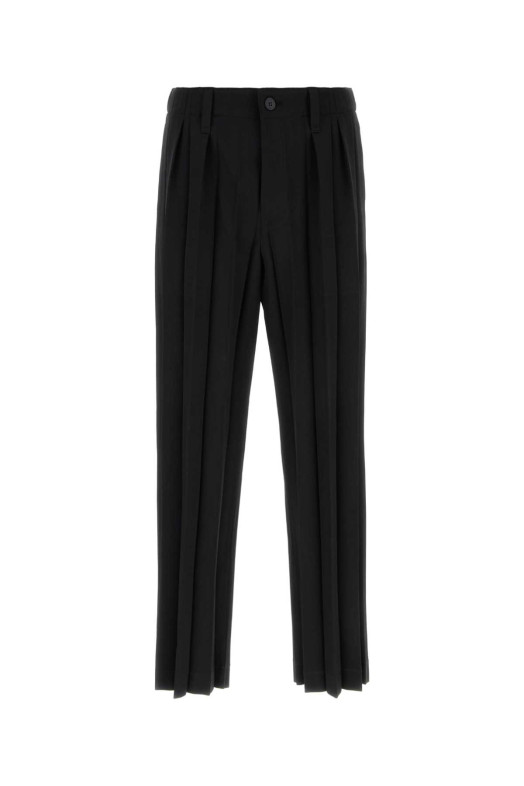 Black polyester pant HOMME PLISSE' ISSEY MIYAKE (HP66FF177)