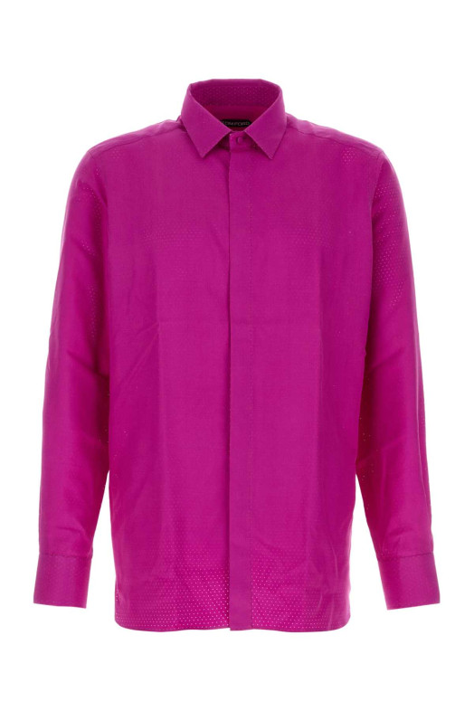 PERFORATED DOT SILK TWILL CLASSIC FIT SHIRT TOM FORD (HRVF01S0274)