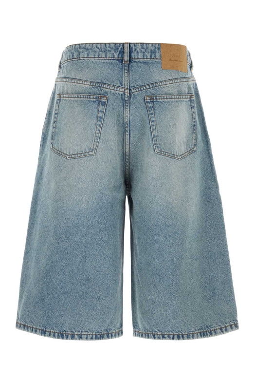 Denim bermuda shorts Lilac AMI (HSO838DE0046)