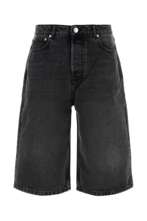 Black denim bermuda shorts Black AMI (HSO838DE0124)