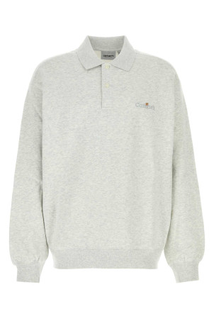 Melange grey cotton WIP Label Polo Sweat CARHARTT WIP (I036349)