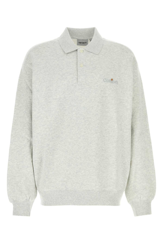 Melange grey cotton WIP Label Polo Sweat CARHARTT WIP (I036349)