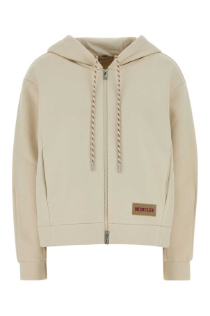 Ivory cotton blend oversize sweatshirt MONCLER (L10938G00019899RB)