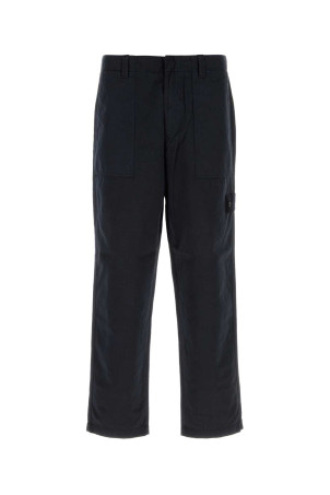 Midnight blue cotton blend pant Black STONE ISLAND (L1S153100016S0F36)