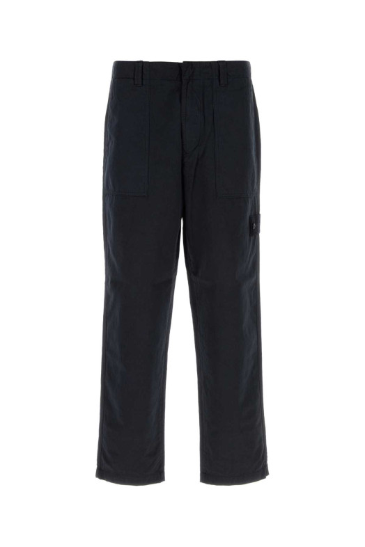 Midnight blue cotton blend pant Black STONE ISLAND (L1S153100016S0F36)