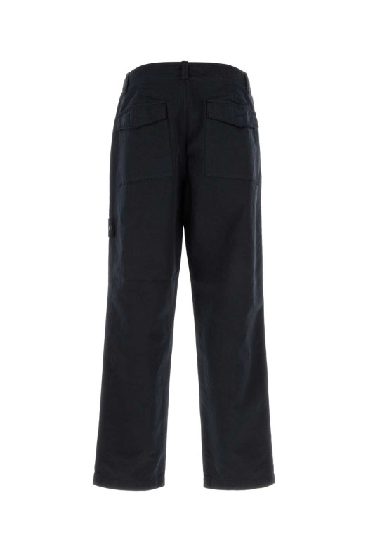 Midnight blue cotton blend pant Black STONE ISLAND (L1S153100016S0F36)