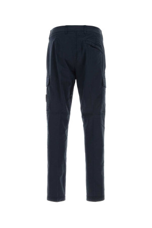 Navy blue stretch cotton cargo pant Black STONE ISLAND (L1S153100032S0A10)