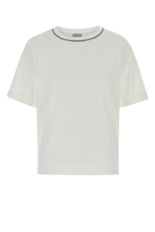 White cotton t-shirt BRUNELLO CUCINELLI (M0T81BZ100)