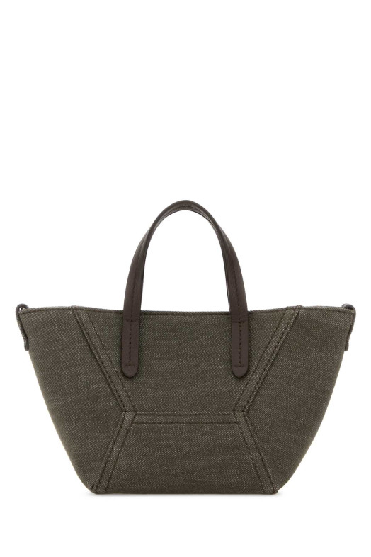 Olive green fabric handbag Yellow BRUNELLO CUCINELLI (MB25D2675)