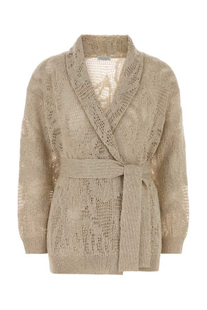 Beige crochet cardigan BRUNELLO CUCINELLI (MDT771006)