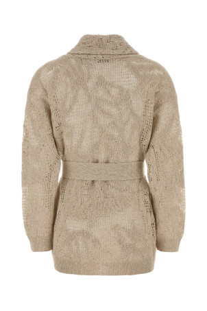 Beige crochet cardigan BRUNELLO CUCINELLI (MDT771006)