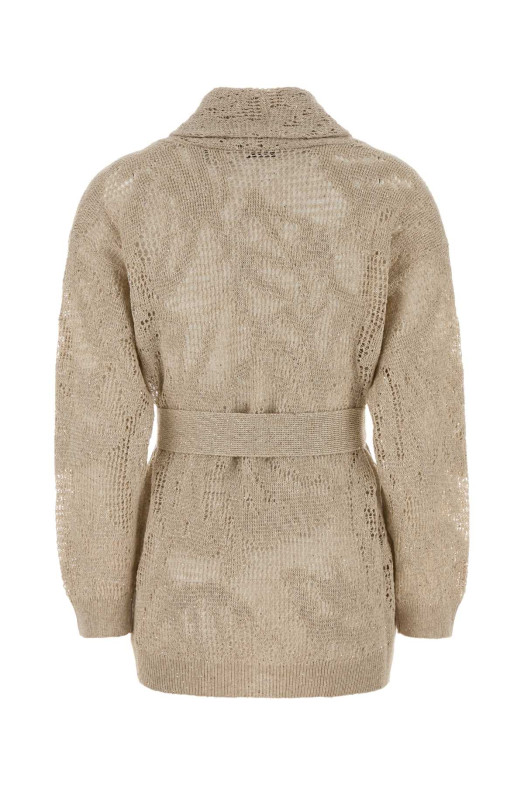Beige crochet cardigan BRUNELLO CUCINELLI (MDT771006)