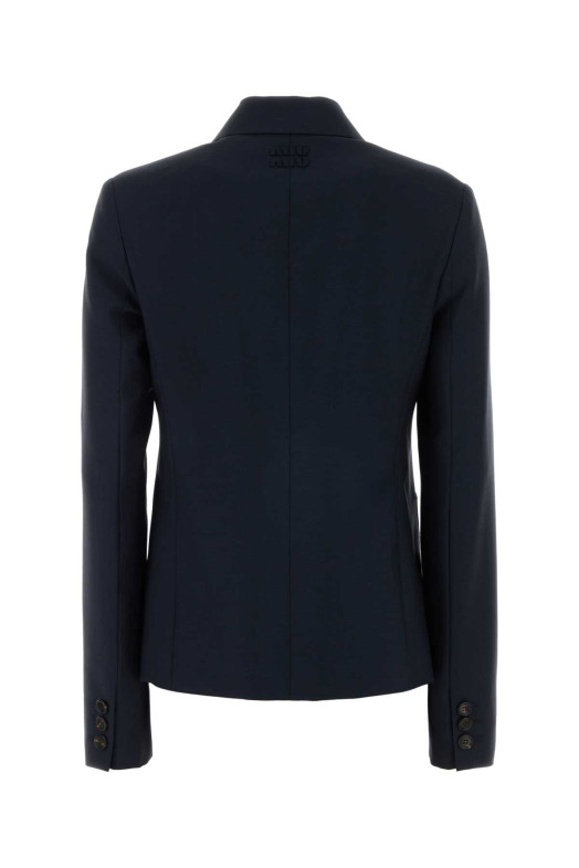Navy blue mohair blend blazer MIU MIU (MH2057SOOO12I1)