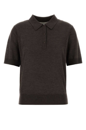 Dark brown cashmere Migo polo shirt LOULOU DE SAISON (MIGO)