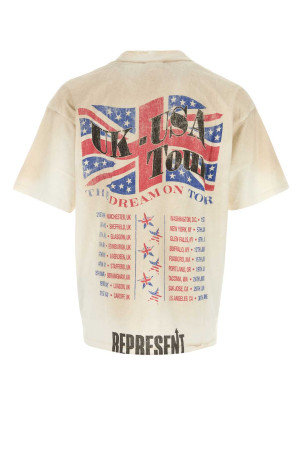 Sand cotton blend oversize t-shirt REPRESENT (MLM100593)