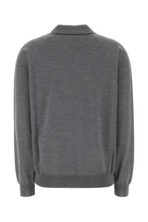 Dark grey wool polo shirt MIU MIU (MML05JSOOO16WJ)