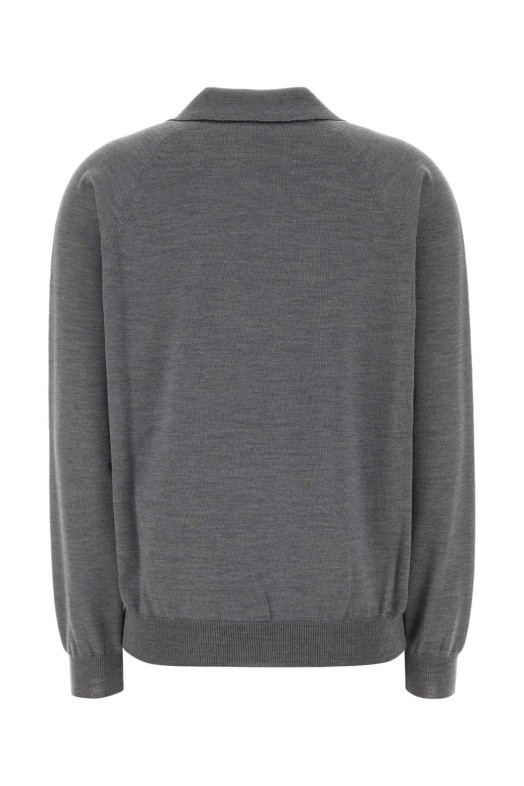 Dark grey wool polo shirt MIU MIU (MML05JSOOO16WJ)