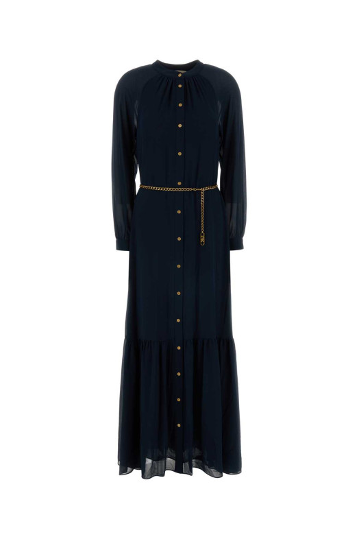 Navy blue crepe shirt dress Blue MICHAEL BY MICHAEL KORS (MS682CM7R3)