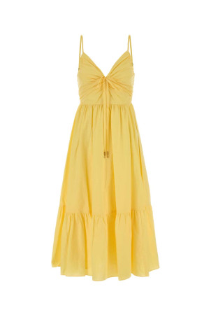 Yellow cotton dress MICHAEL BY MICHAEL KORS (MS683DHKLZ)