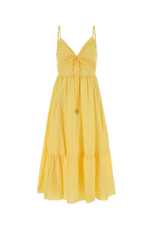 Yellow cotton dress MICHAEL BY MICHAEL KORS (MS683DHKLZ)