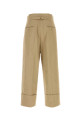 Beige cotton wide-leg pant Blue THOM BROWNE (MTC232AF0175)