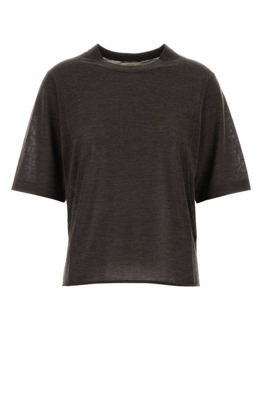 Dark brown cashmere Nala t-shirt LOULOU DE SAISON (NALA)