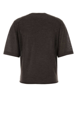 Dark brown cashmere Nala t-shirt LOULOU DE SAISON (NALA)