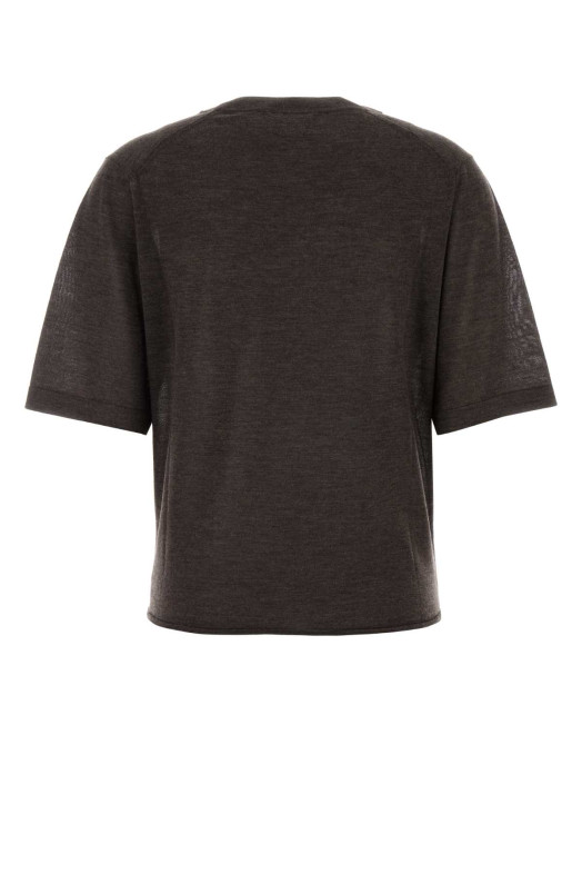 Dark brown cashmere Nala t-shirt LOULOU DE SAISON (NALA)