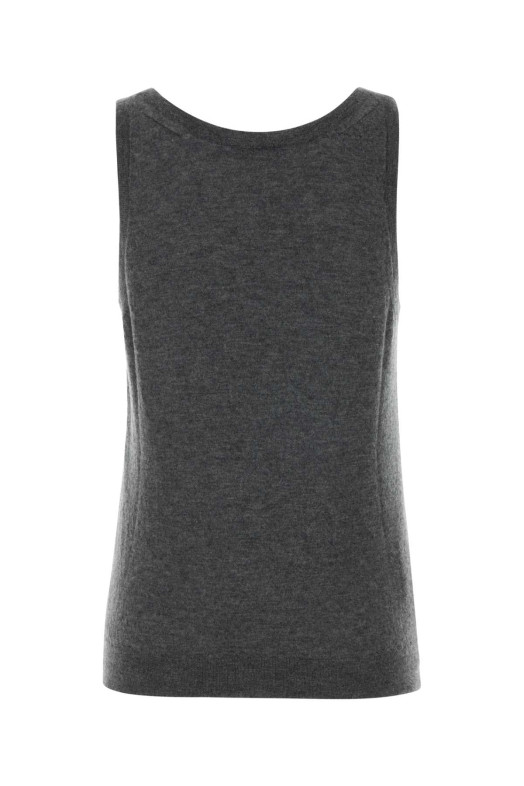Dark grey cashmere tank top PRADA (P29C14SOOO19VK)