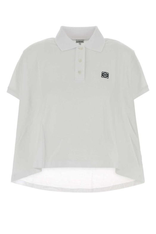 White piquet polo shirt White LOEWE (S359Y23XAP)