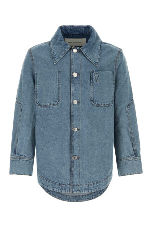 Denim shirt Lilac AMI (UJK899DE0046)
