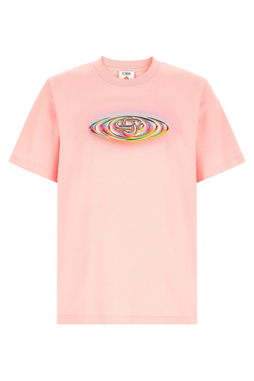 Martin Naumann 'Glass Logo' T-Shirt Pink