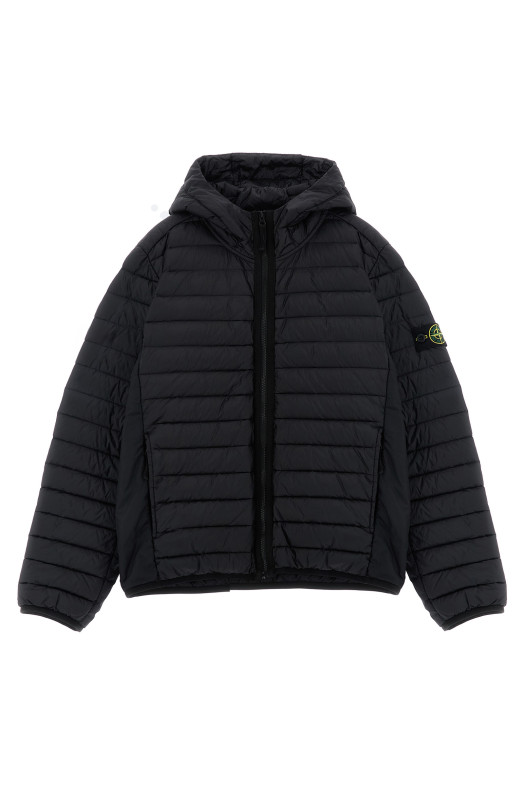 Hooded down jacket Black
