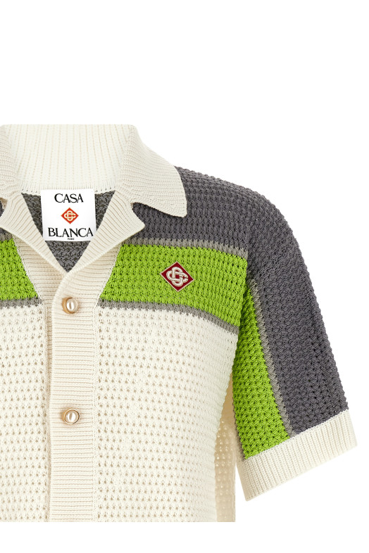 'Stripe Crochet' shirt Multicolor