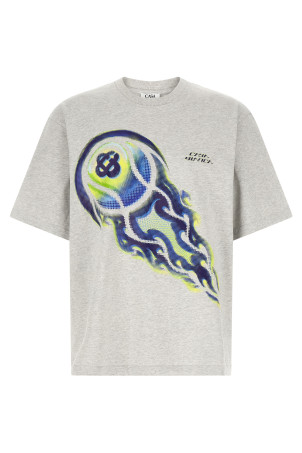 'Flaming Tennis Ball' T-shirt Gray